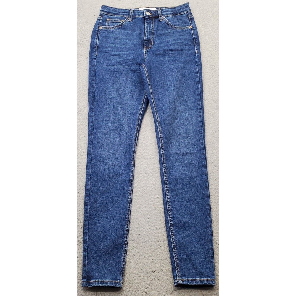Topshop Jamie Jeans Womens 28x32 Blue Denim Skinny Stretch High Rise Streetwear